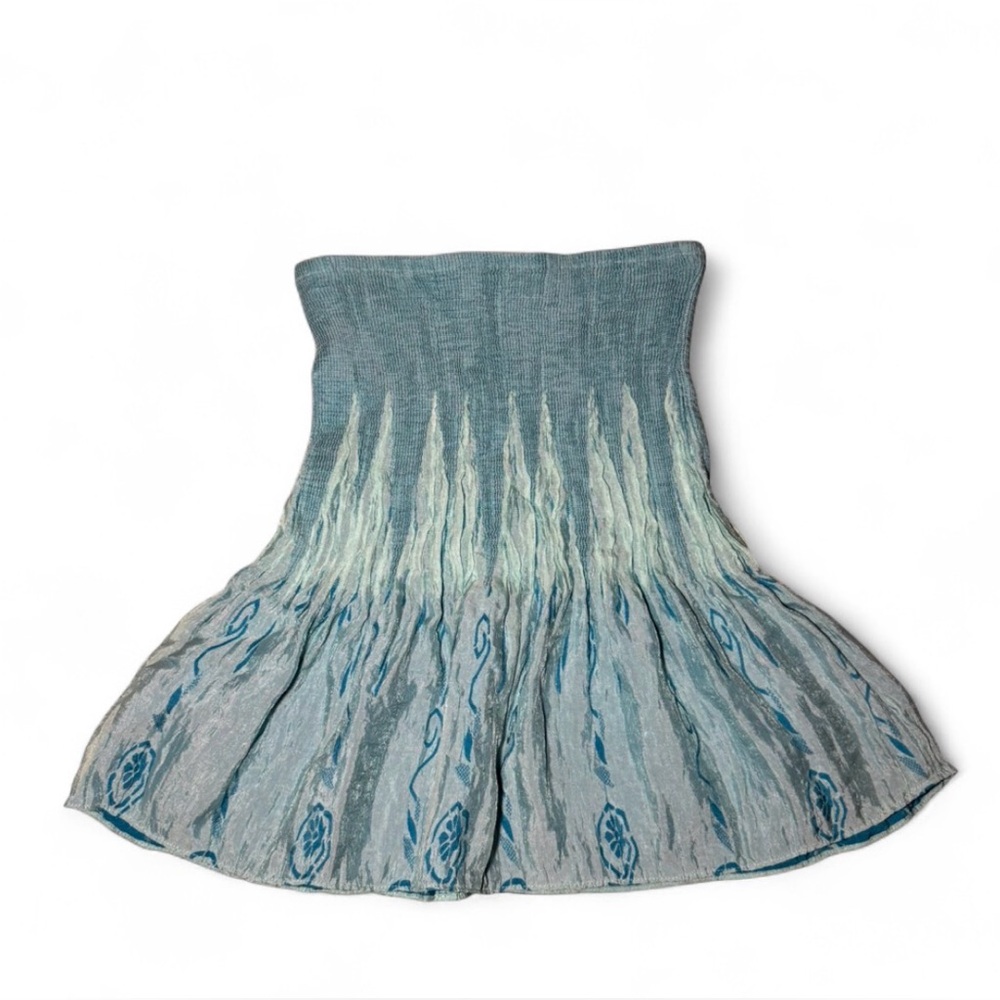 Fairycore Whimsy Blue strapless tube top with whimsy pattern🪐